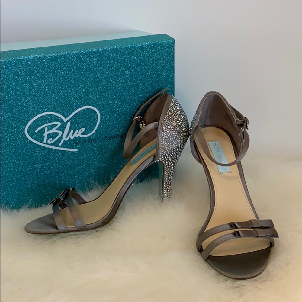 Betsey Johnson satin sandal. Something blue 💍